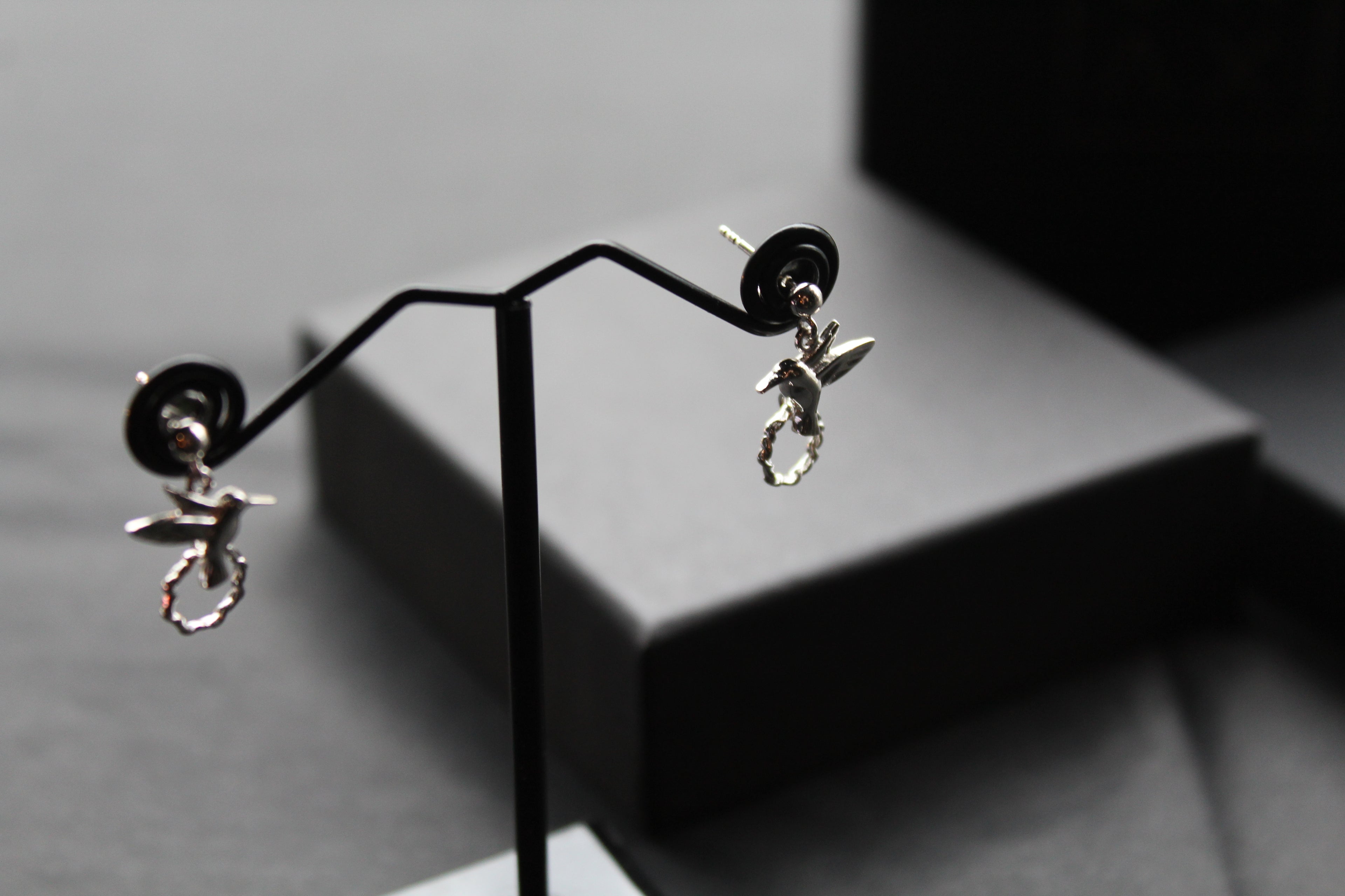 Studs of Hope - Silver Hummingbird Stud