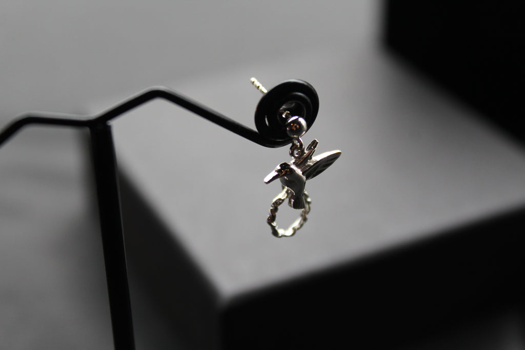 Studs of Hope - Silver Hummingbird Stud