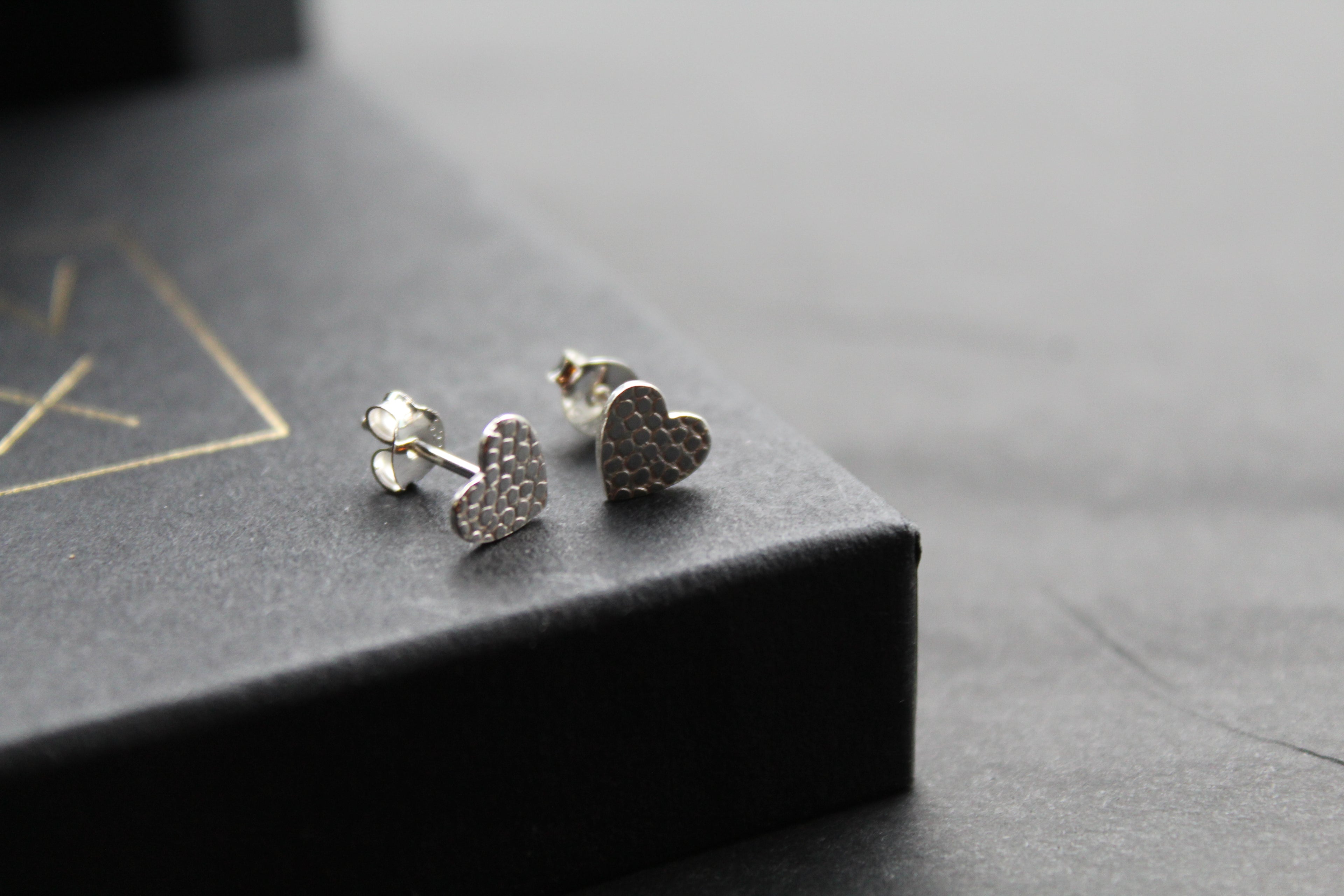 Studs of Hope - Silver Textured Heart Stud