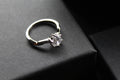 Sweet Twist Silver & Cubic Zirconia Solitaire Ring