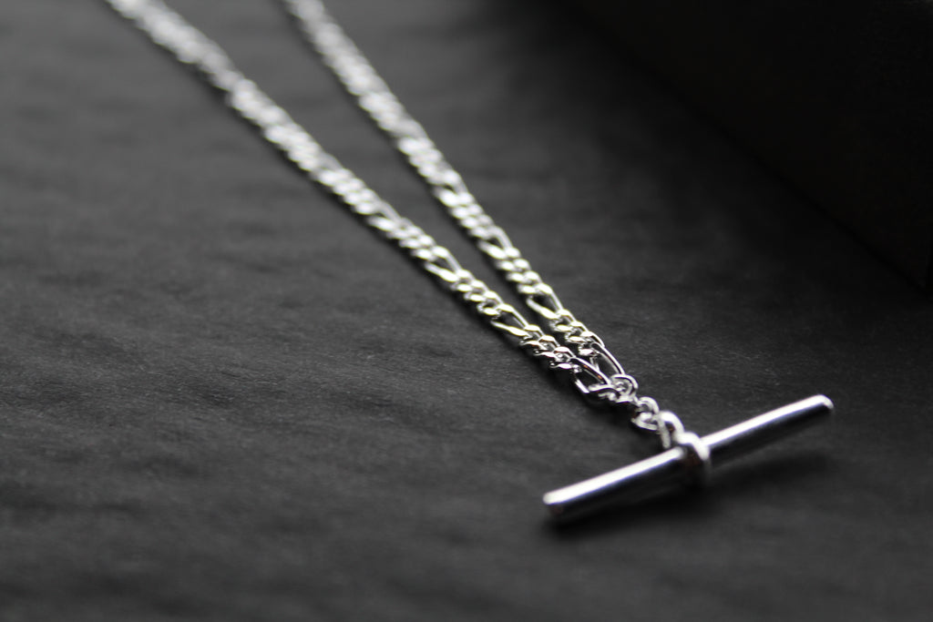 T-Bar Link Silver Chain Necklace