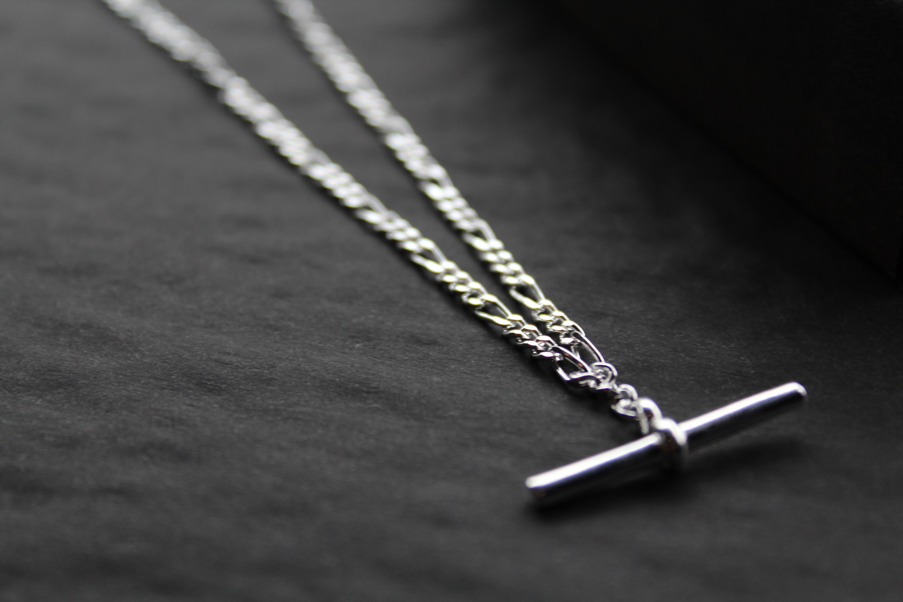 T-Bar Link Silver Chain Necklace