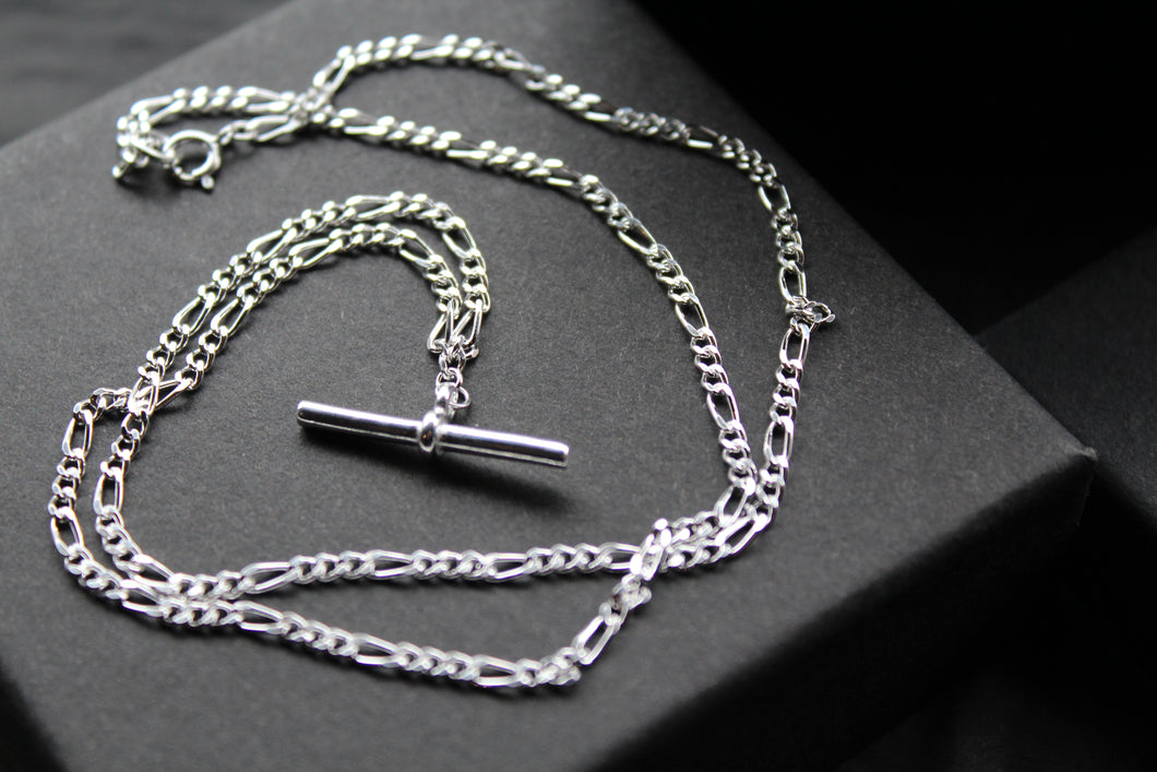 T-Bar Link Silver Chain Necklace