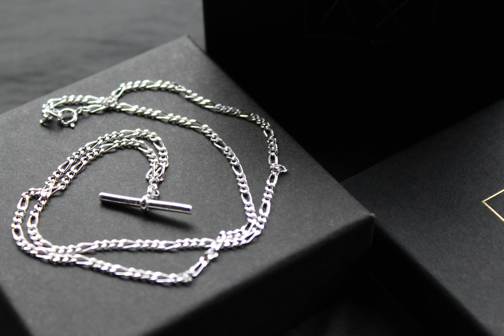 T-Bar Link Silver Chain Necklace