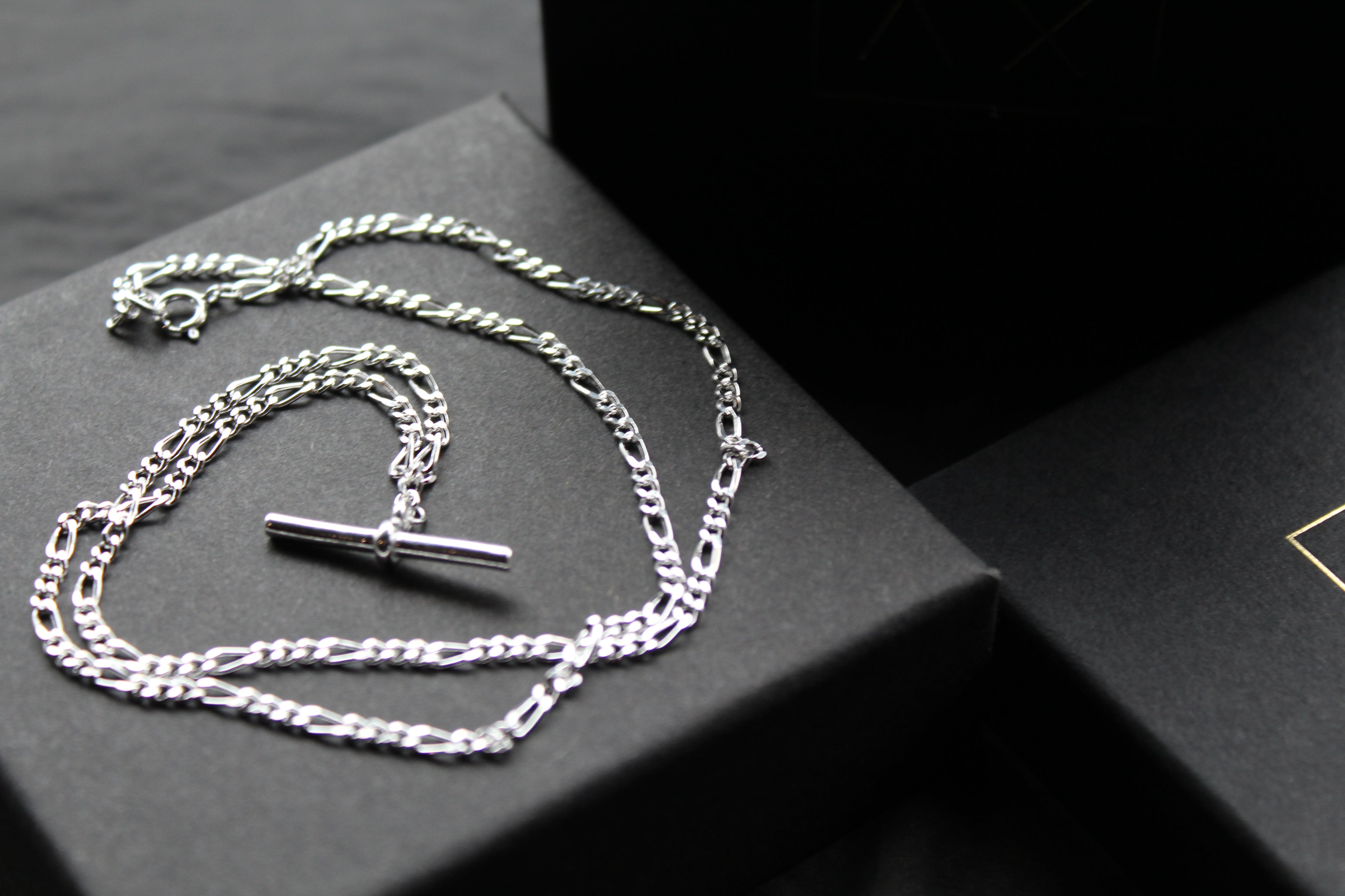 T-Bar Link Silver Chain Necklace