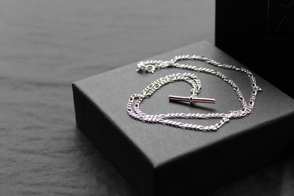 T-Bar Link Silver Chain Necklace