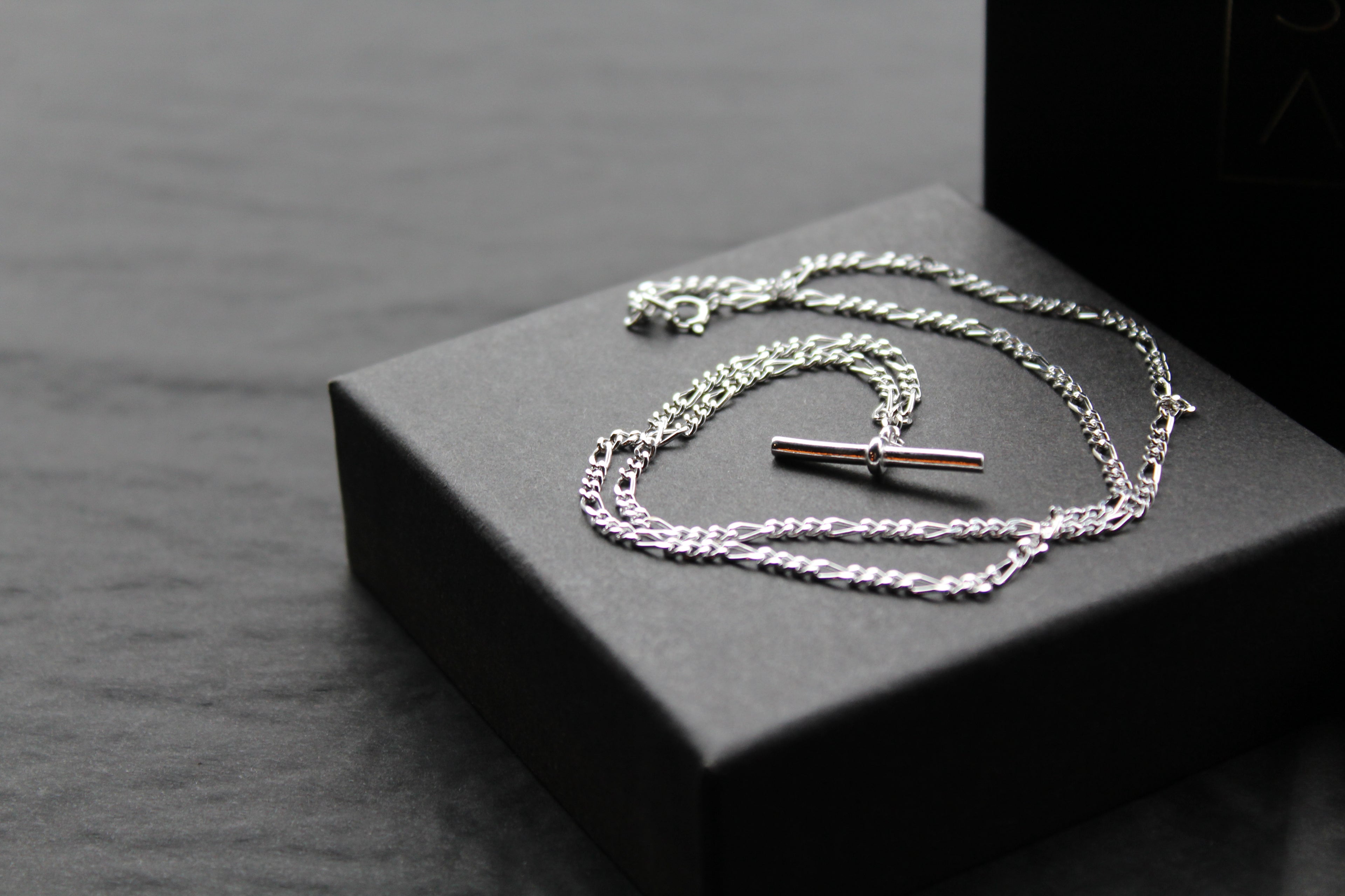 T-Bar Link Silver Chain Necklace
