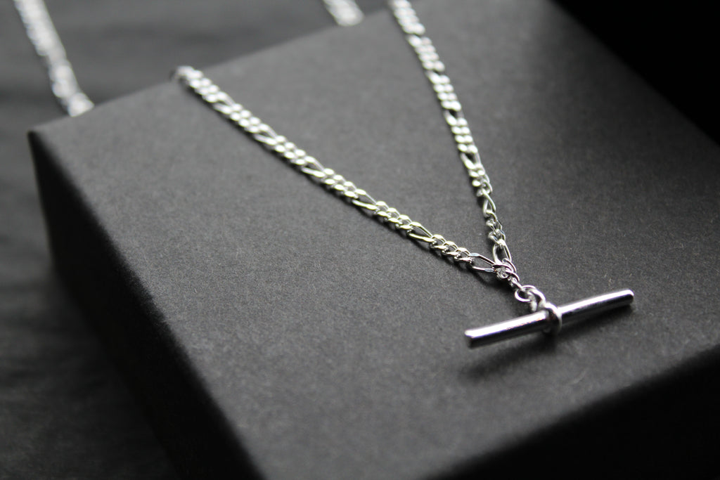 T-Bar Link Silver Chain Necklace