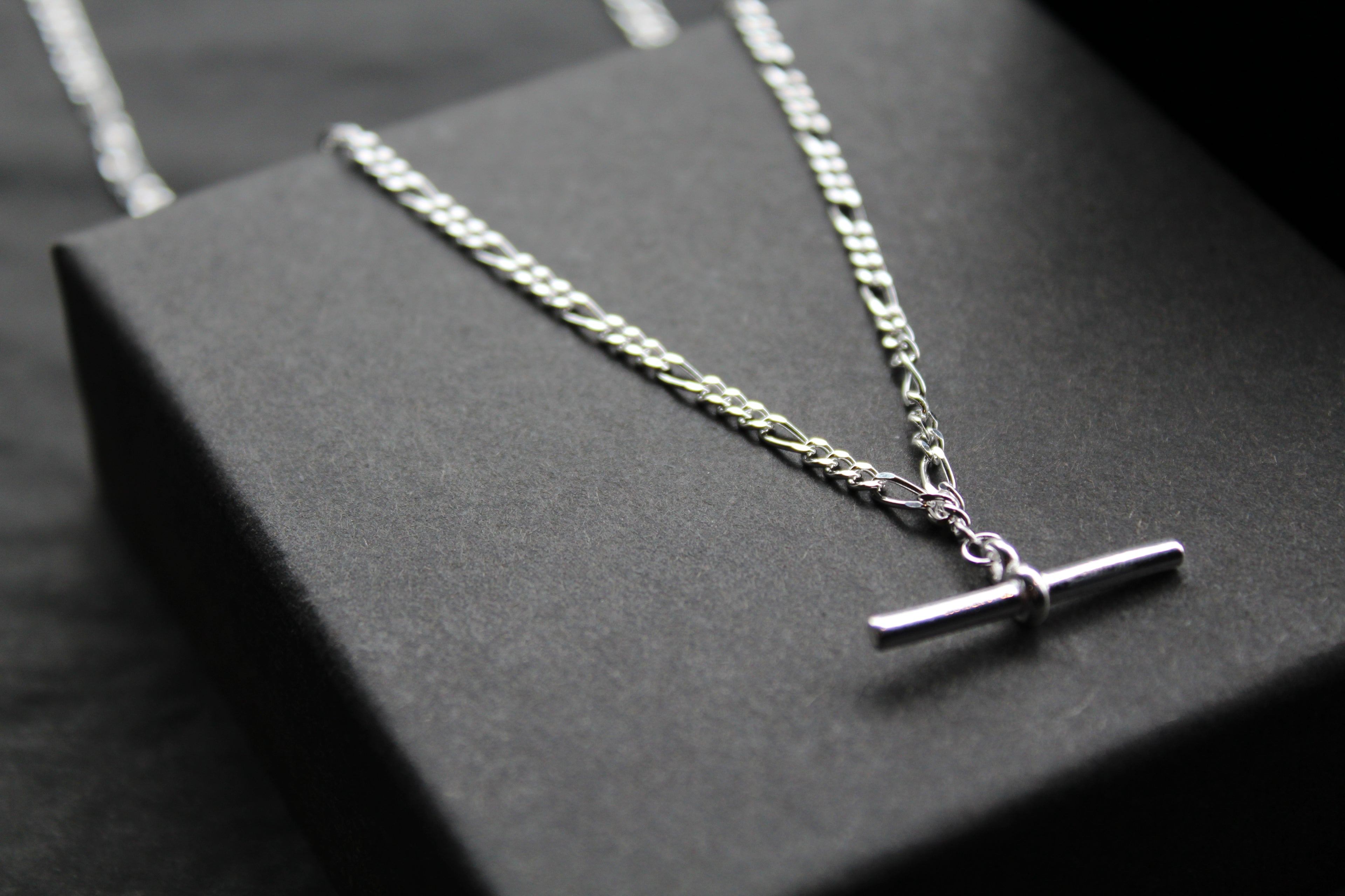 T-Bar Link Silver Chain Necklace