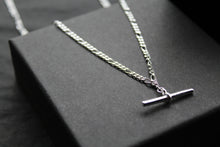 Load image into Gallery viewer, T-Bar Link Silver Chain Necklace
