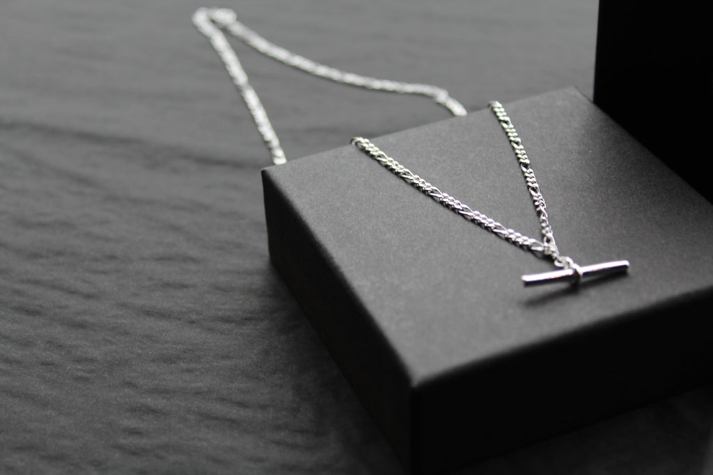 T-Bar Link Silver Chain Necklace