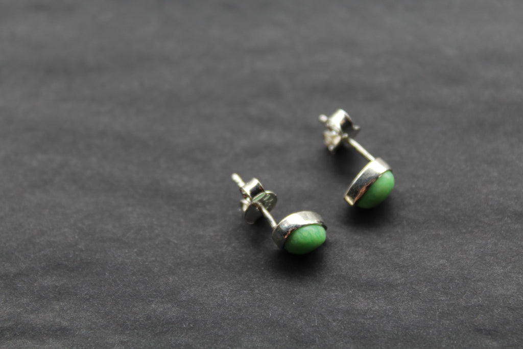 Teardrop Green Mohave Turquoise Studs