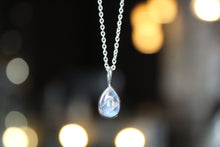 Load image into Gallery viewer, Teardrop Rainbow Moonstone Necklace
