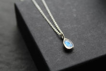 Load image into Gallery viewer, Teardrop Rainbow Moonstone Necklace
