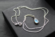 Load image into Gallery viewer, Teardrop Rainbow Moonstone Necklace
