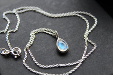 Load image into Gallery viewer, Teardrop Rainbow Moonstone Necklace
