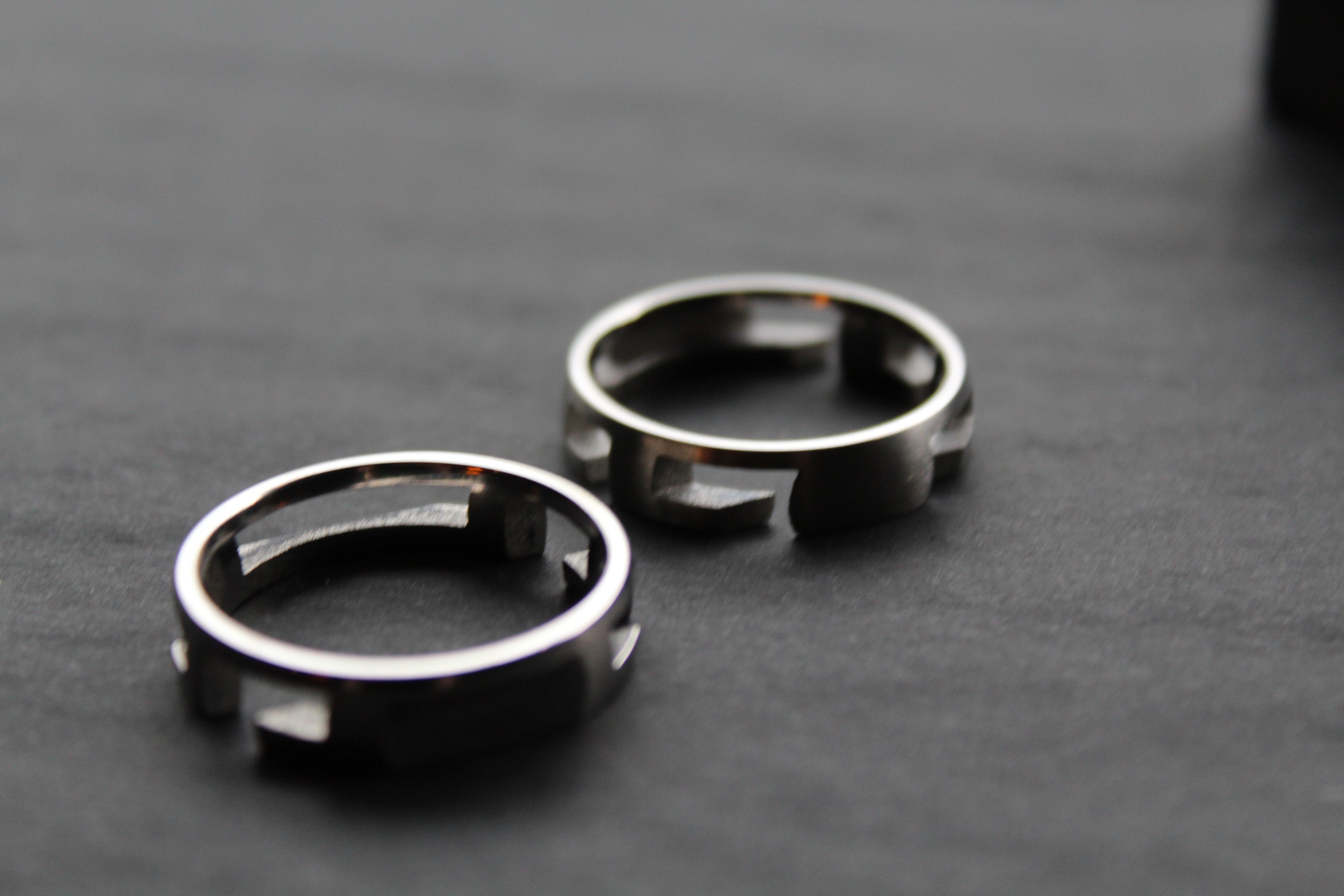 Greek Key Titanium Puzzle Ring