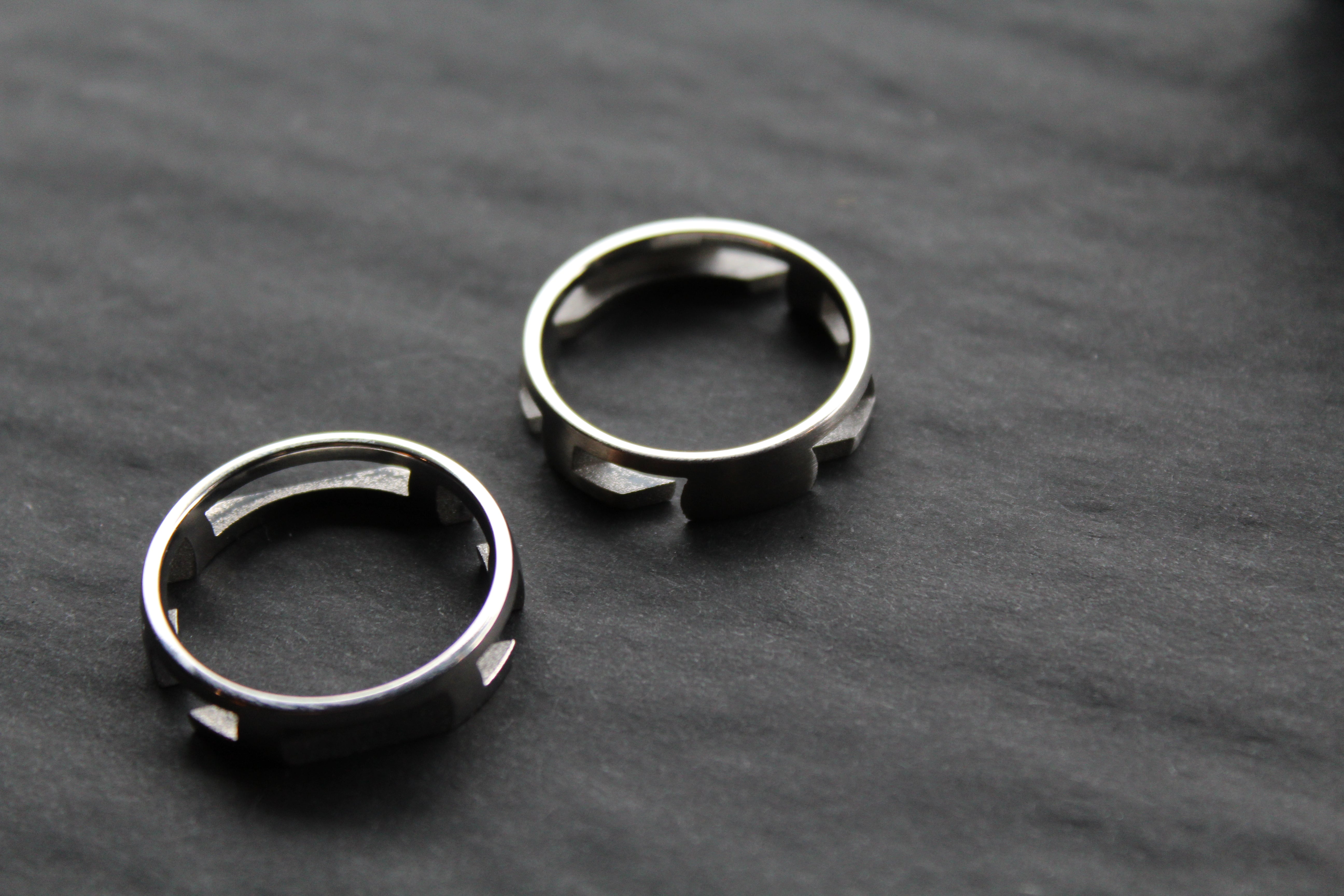 Greek Key Titanium Puzzle Ring – Swax Jewellery Barmouth