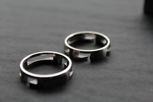 Load image into Gallery viewer, Greek Key Titanium Puzzle Ring
