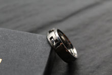Load image into Gallery viewer, Greek Key Titanium Puzzle Ring
