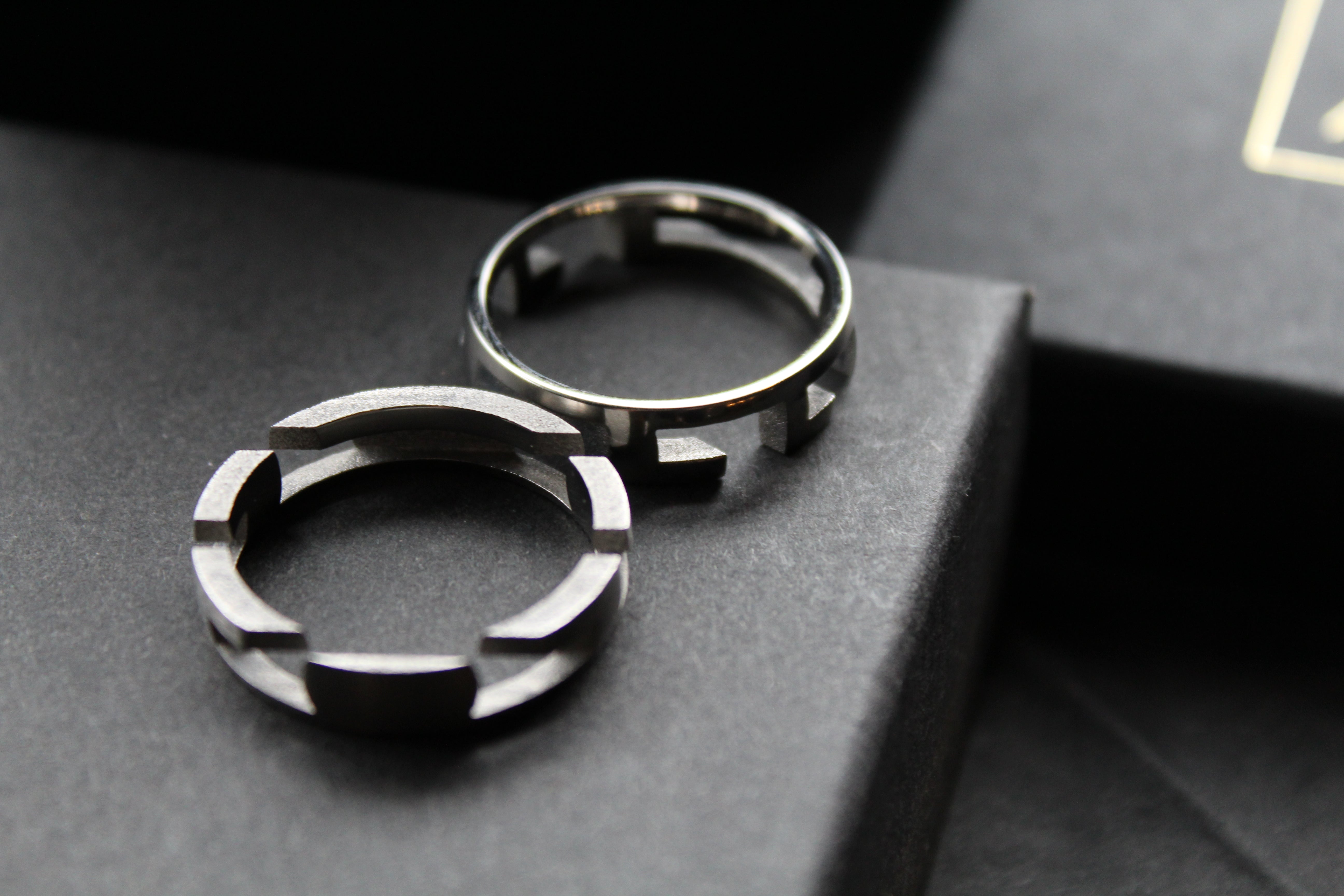 Greek Key Titanium Puzzle Ring – Swax Jewellery Barmouth