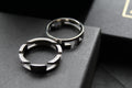 Greek Key Titanium Puzzle Ring