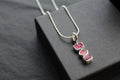 Tourmaline, Ruby and Carnelian Gem Stone Necklace