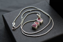 Load image into Gallery viewer, Tourmaline, Ruby and Carnelian Gem Stone Necklace

