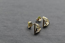 Load image into Gallery viewer, Triangle Cubic Zirconia Knot Earrings
