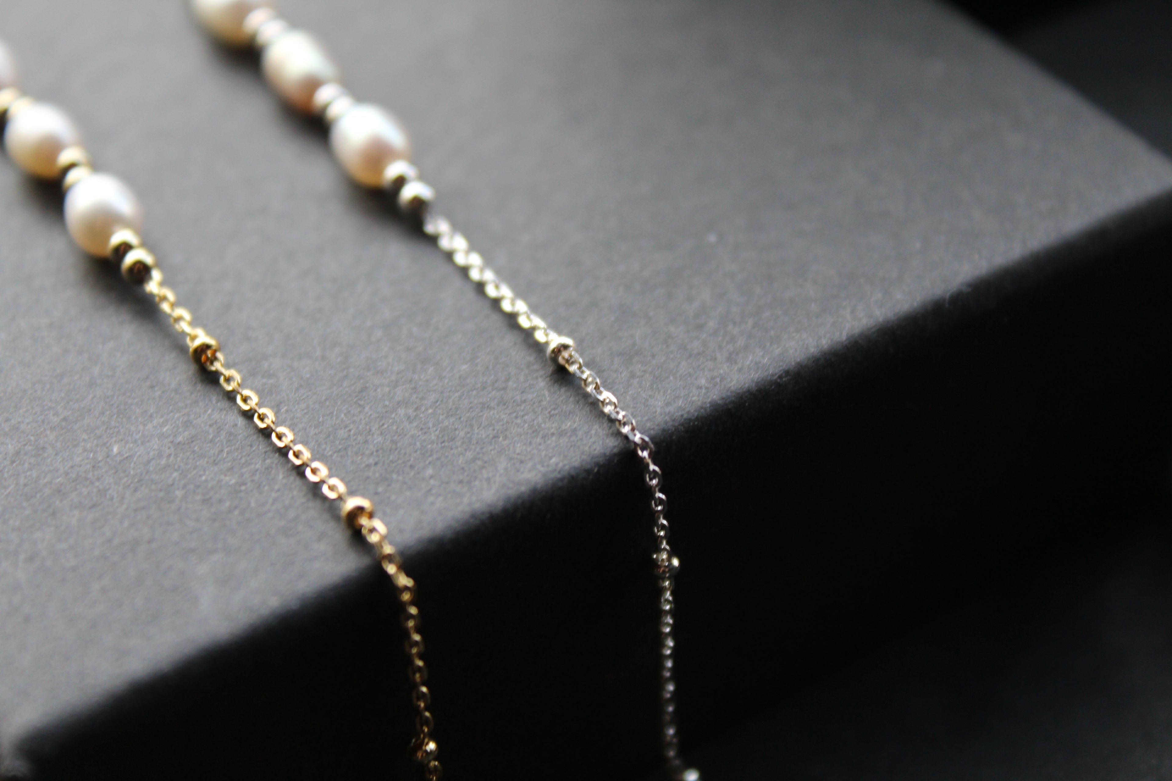 Trio of Freshwater Pearls on Beaded Bracelet