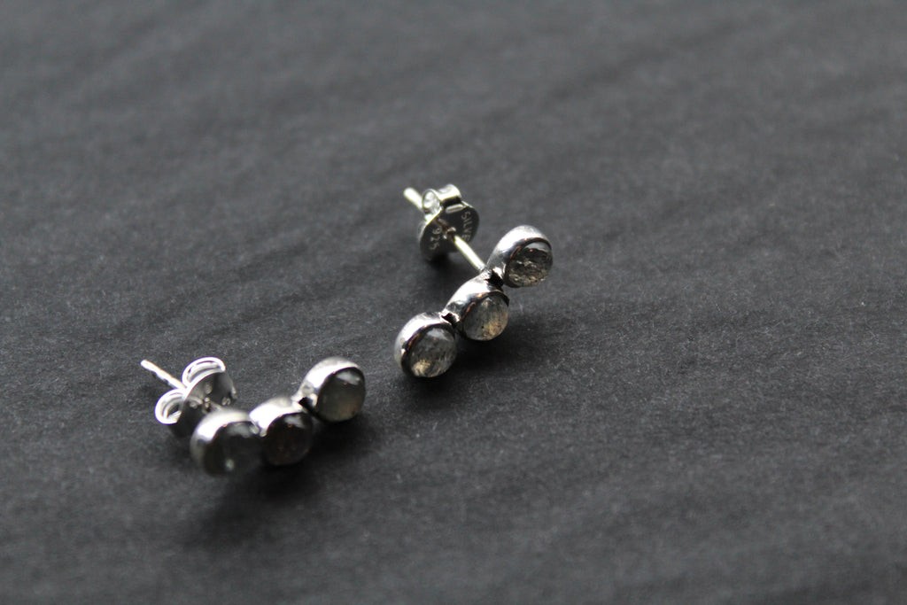 Trio of Labradorite Climber Earrings