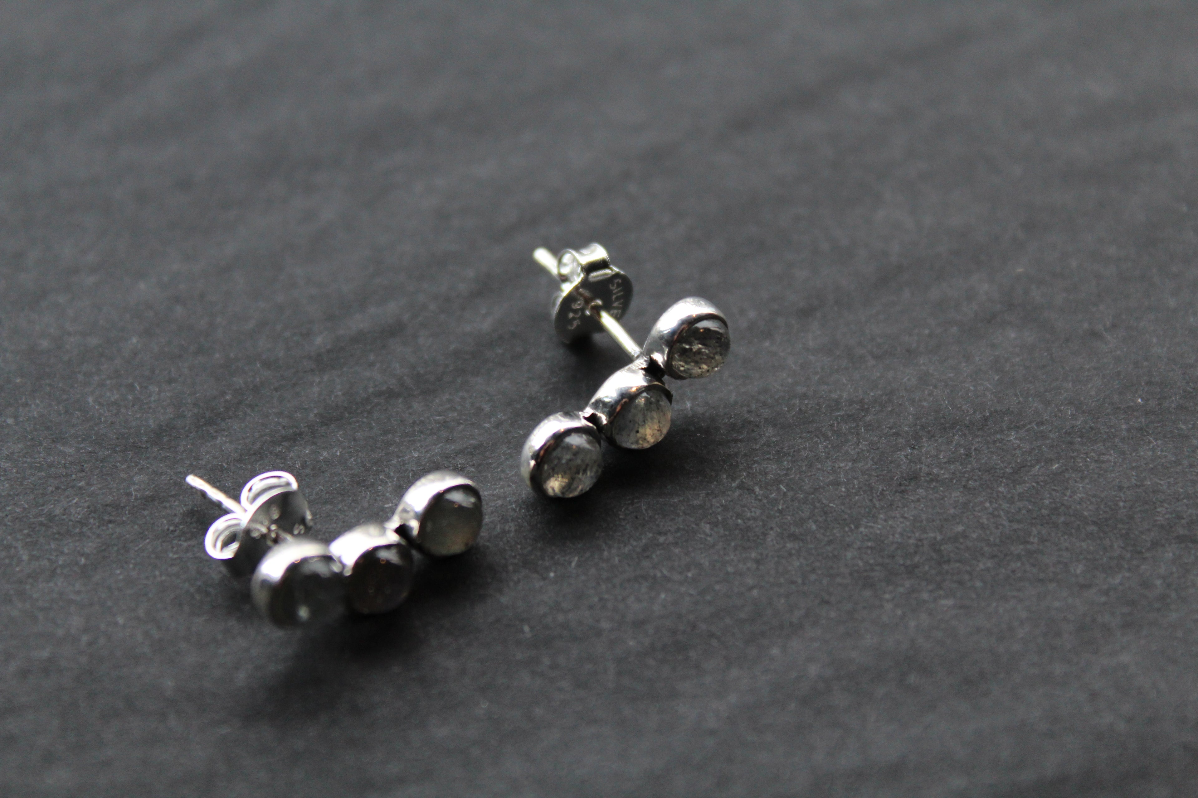 Trio of Labradorite Climber Earrings
