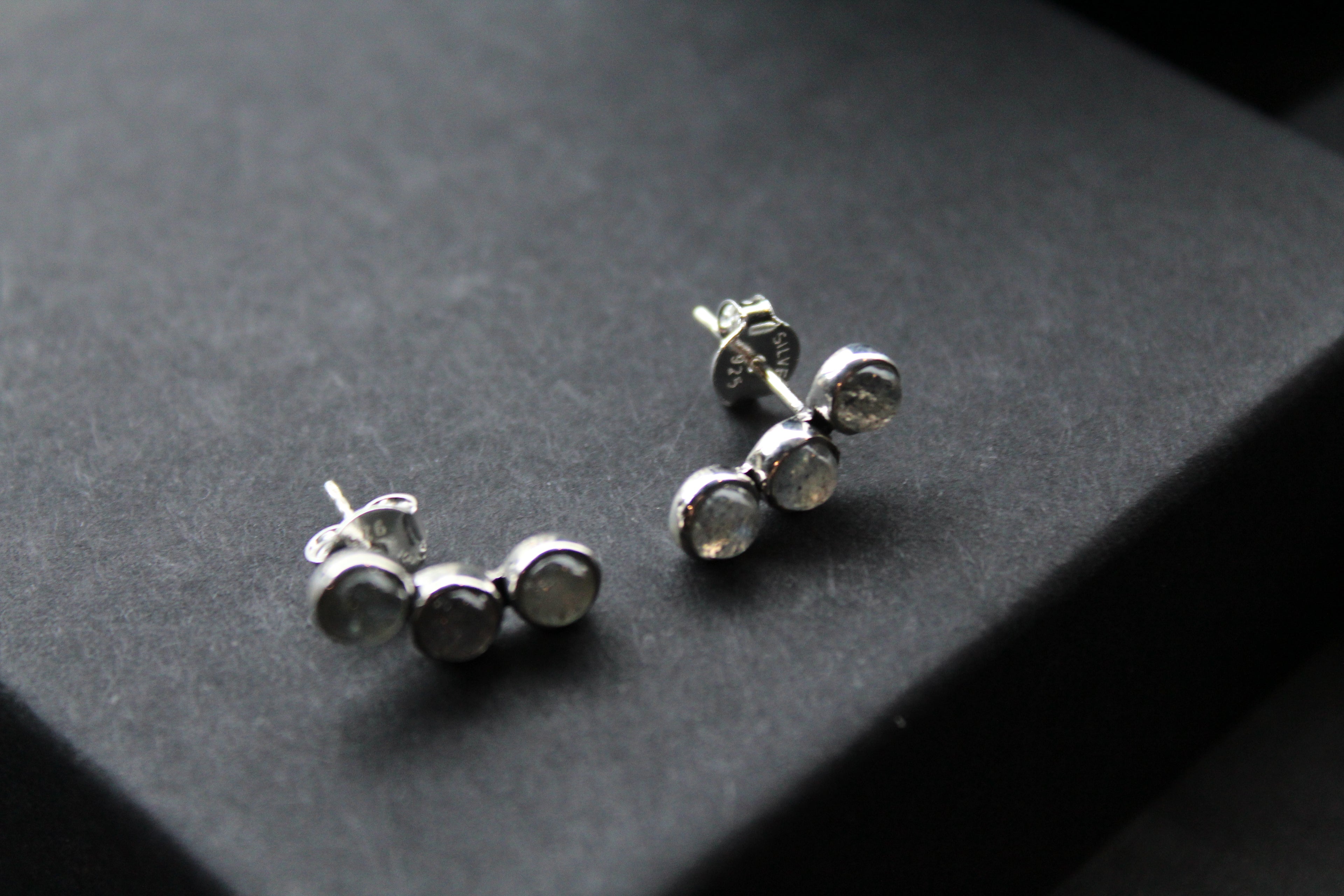 Trio of Labradorite Climber Earrings