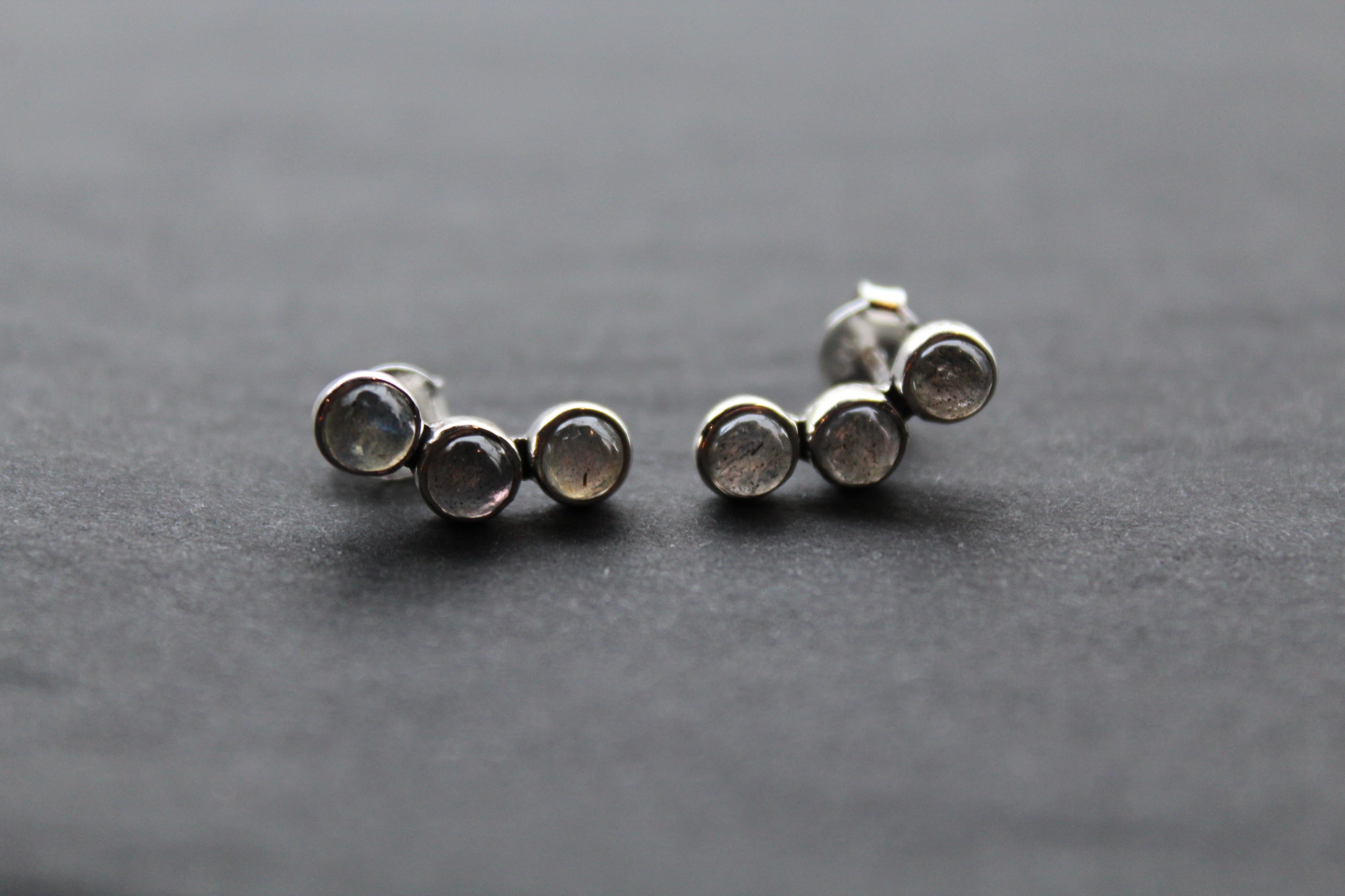 Trio of Labradorite Climber Earrings