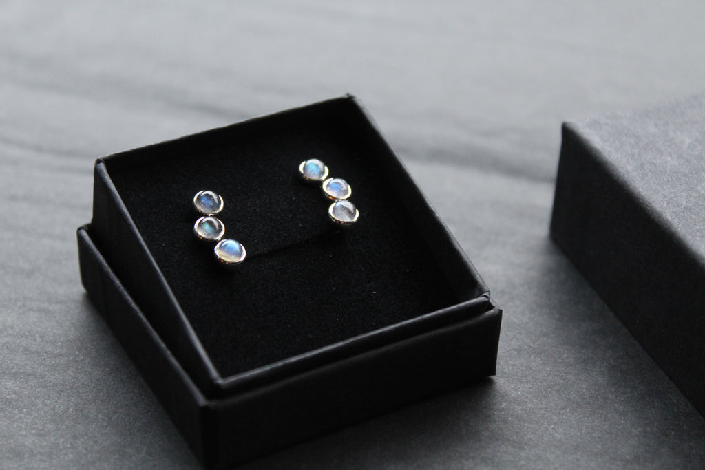 Trio of Labradorite Climber Earrings