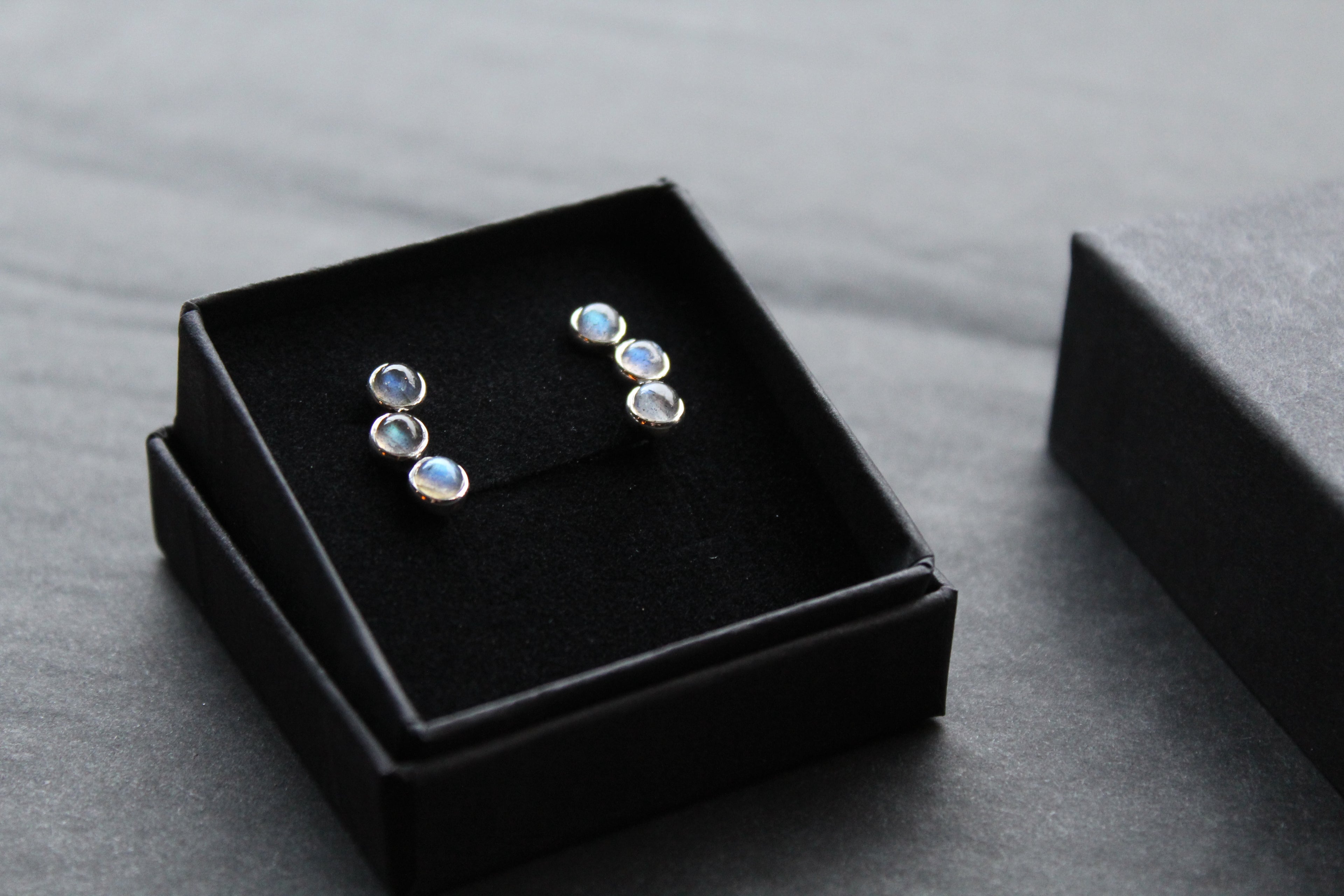 Trio of Labradorite Climber Earrings
