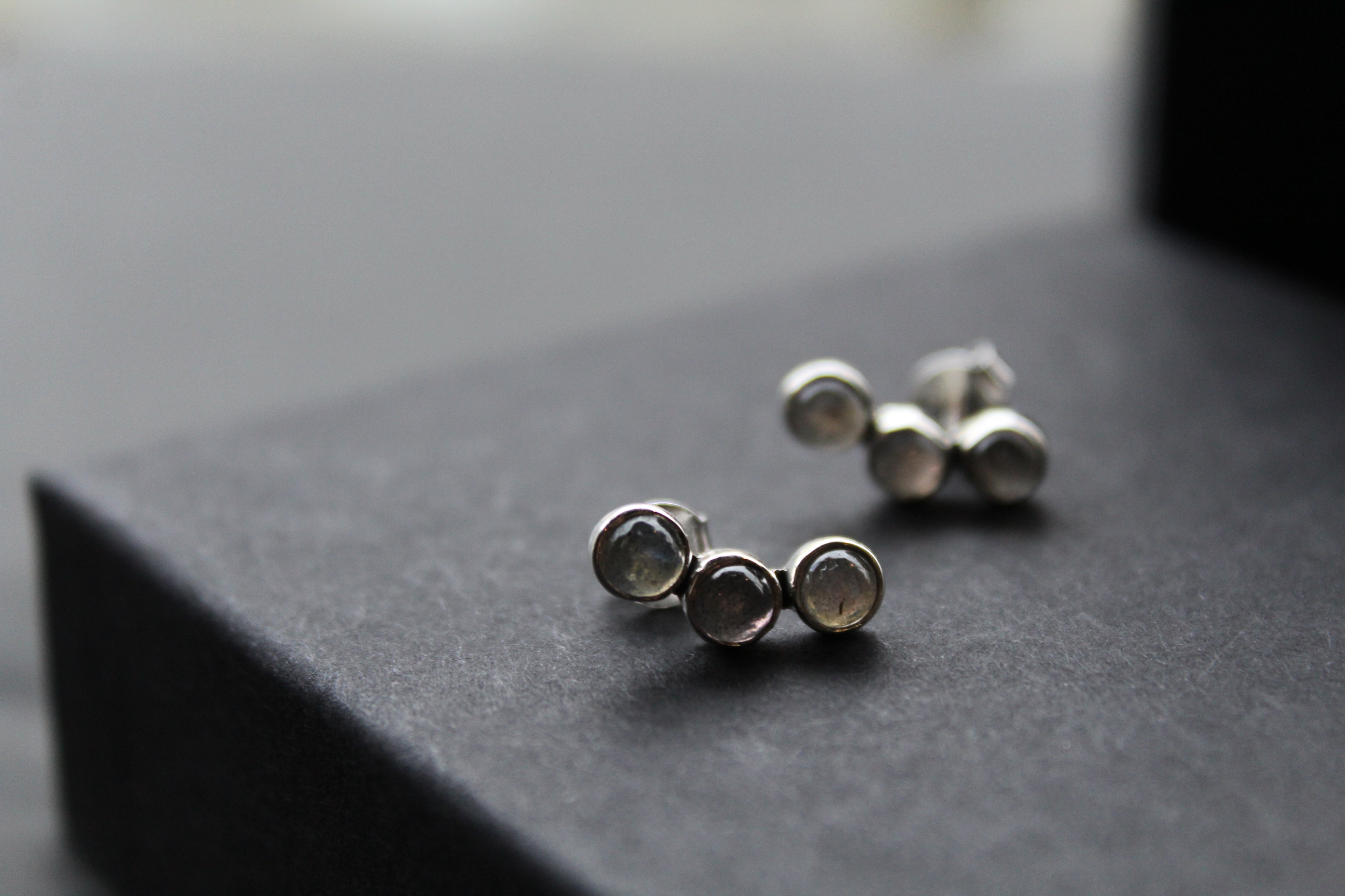Trio of Labradorite Climber Earrings
