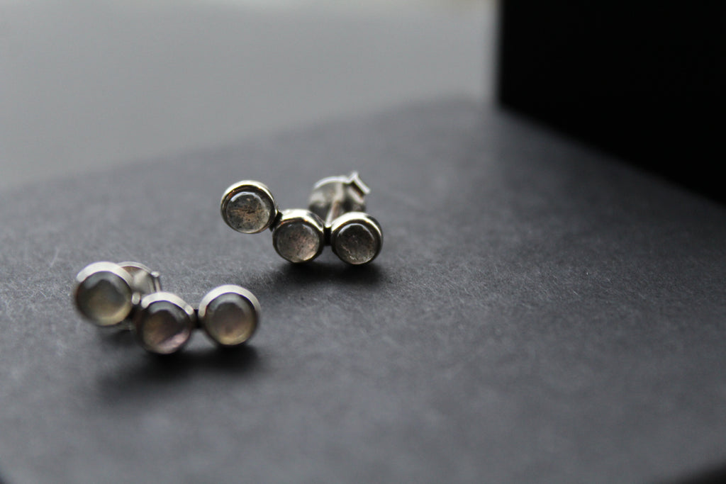 Trio of Labradorite Climber Earrings