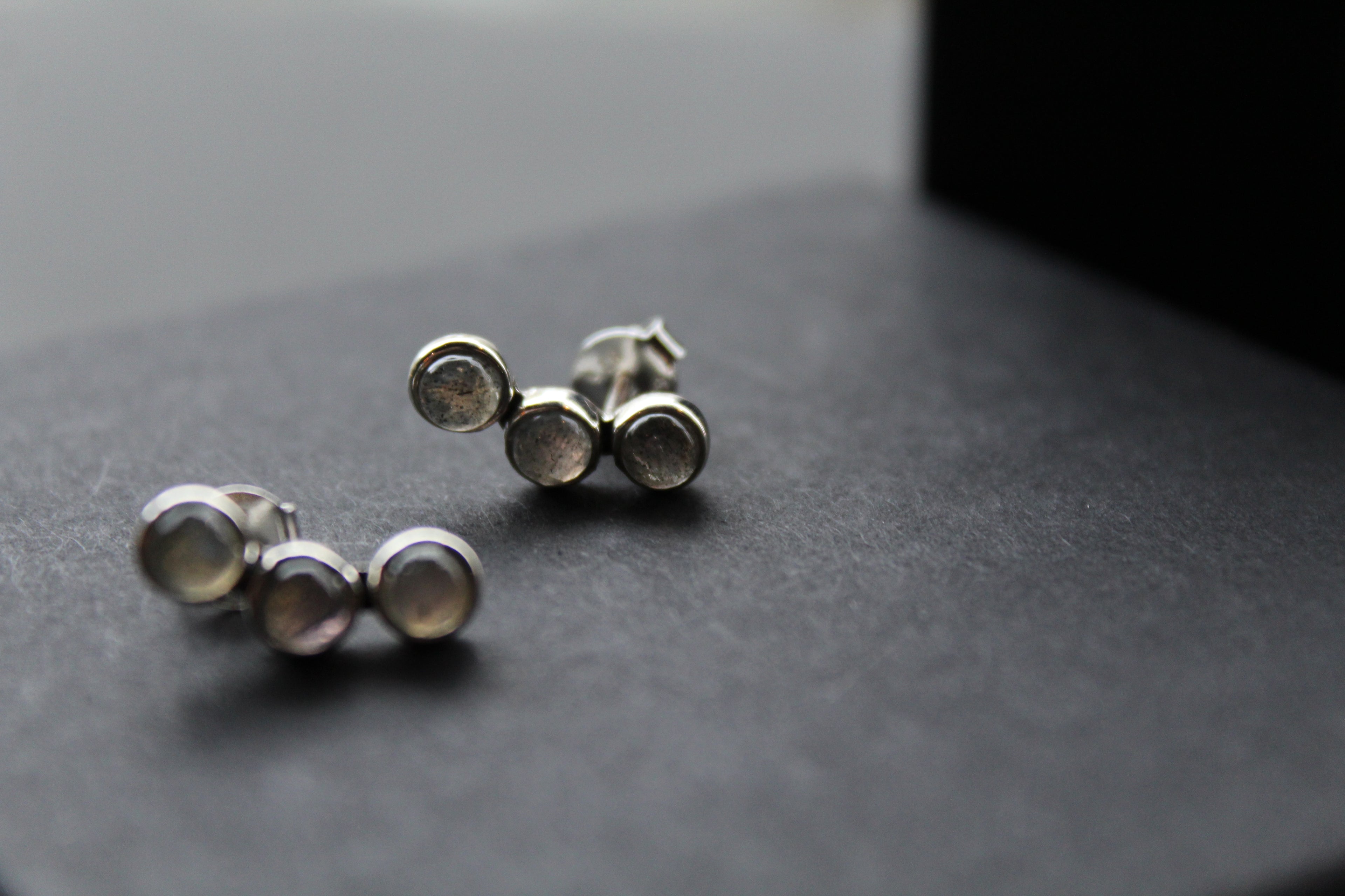 Trio of Labradorite Climber Earrings