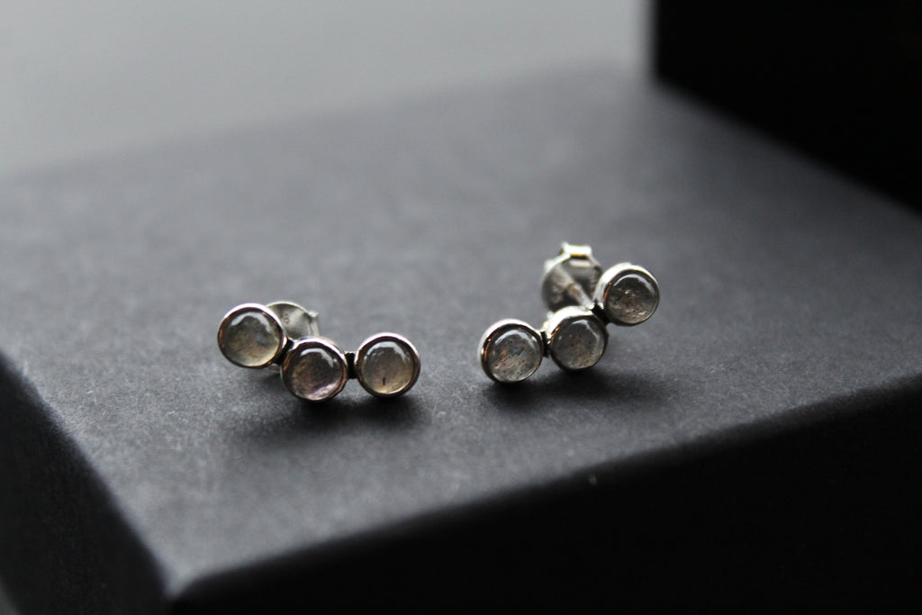 Trio of Labradorite Climber Earrings