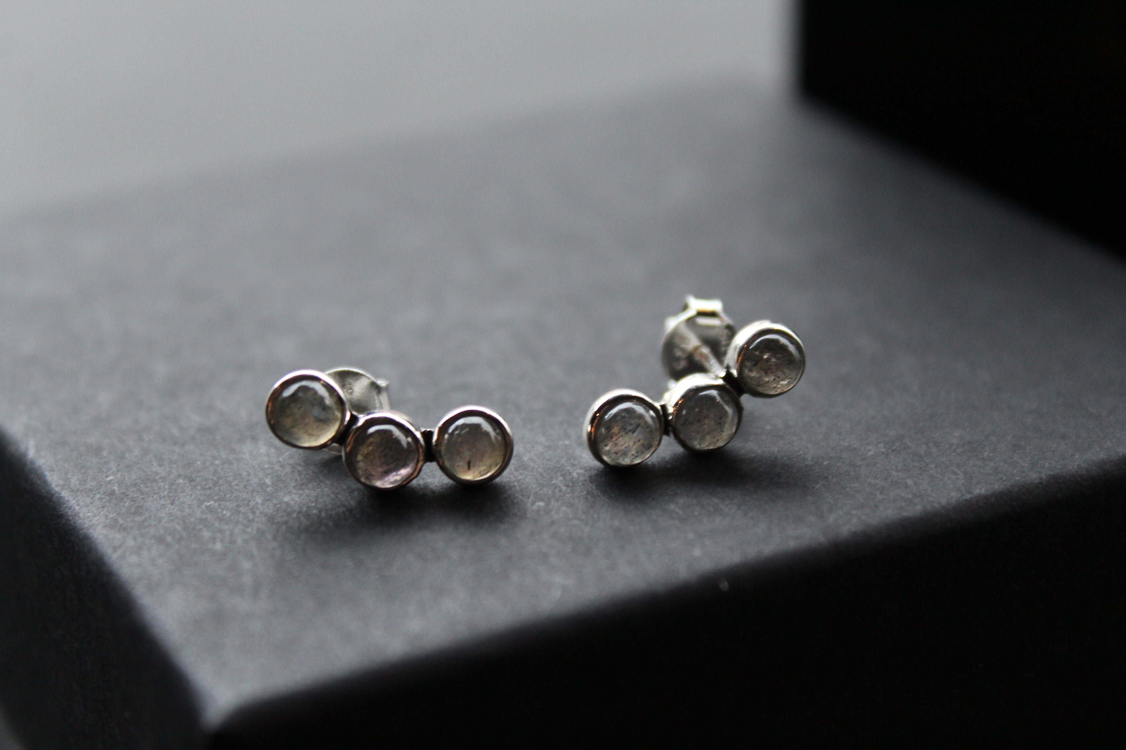 Trio of Labradorite Climber Earrings