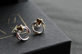 Triple Twist Heart Studs