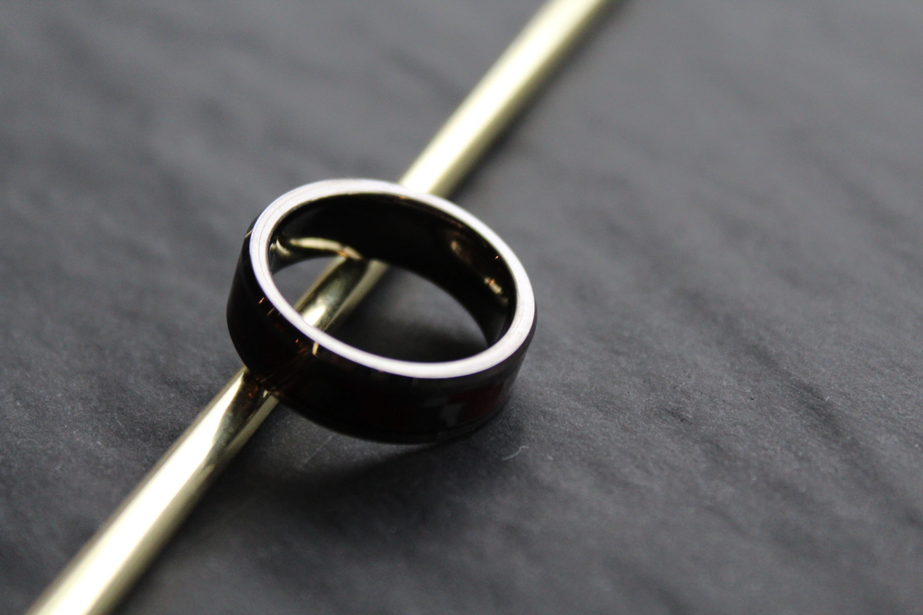 Tungsten Carbide Ring with Black & Red Carbon Fibre