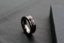 Load image into Gallery viewer, Tungsten Carbide Ring with Black &amp; Red Carbon Fibre
