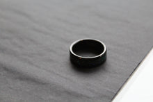 Load image into Gallery viewer, Tungsten Carbide Ring with Blue, Green &amp; Black Stones
