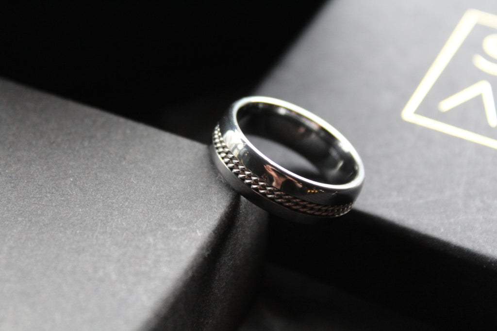 Tungsten Carbide Ring with Steel Wire