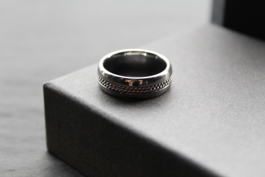 Tungsten Carbide Ring with Steel Wire