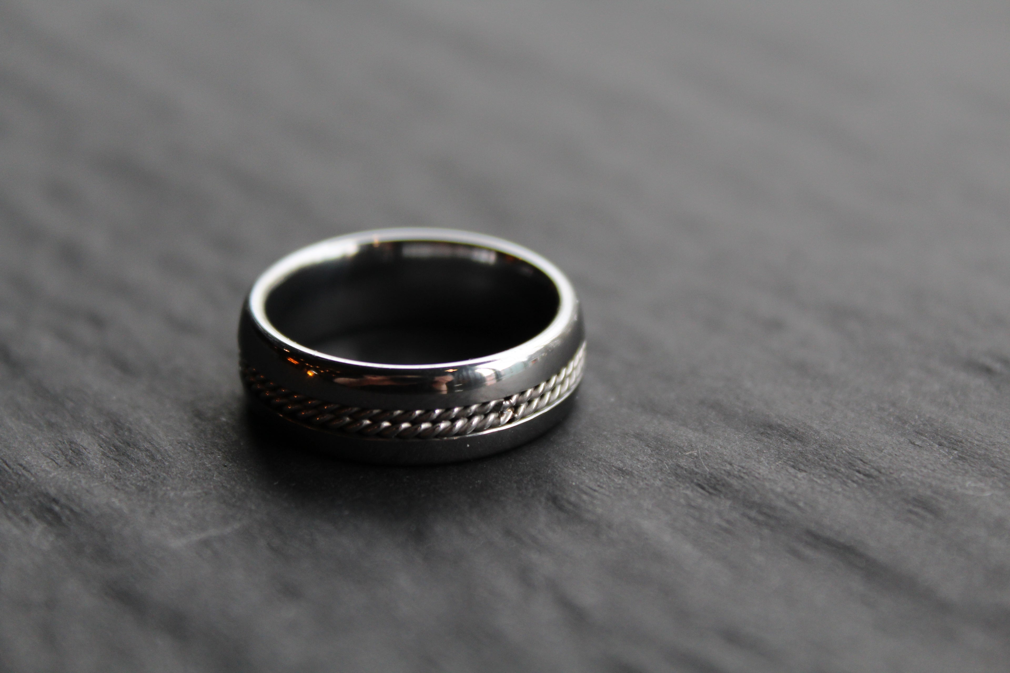 Tungsten Carbide Ring with Steel Wire