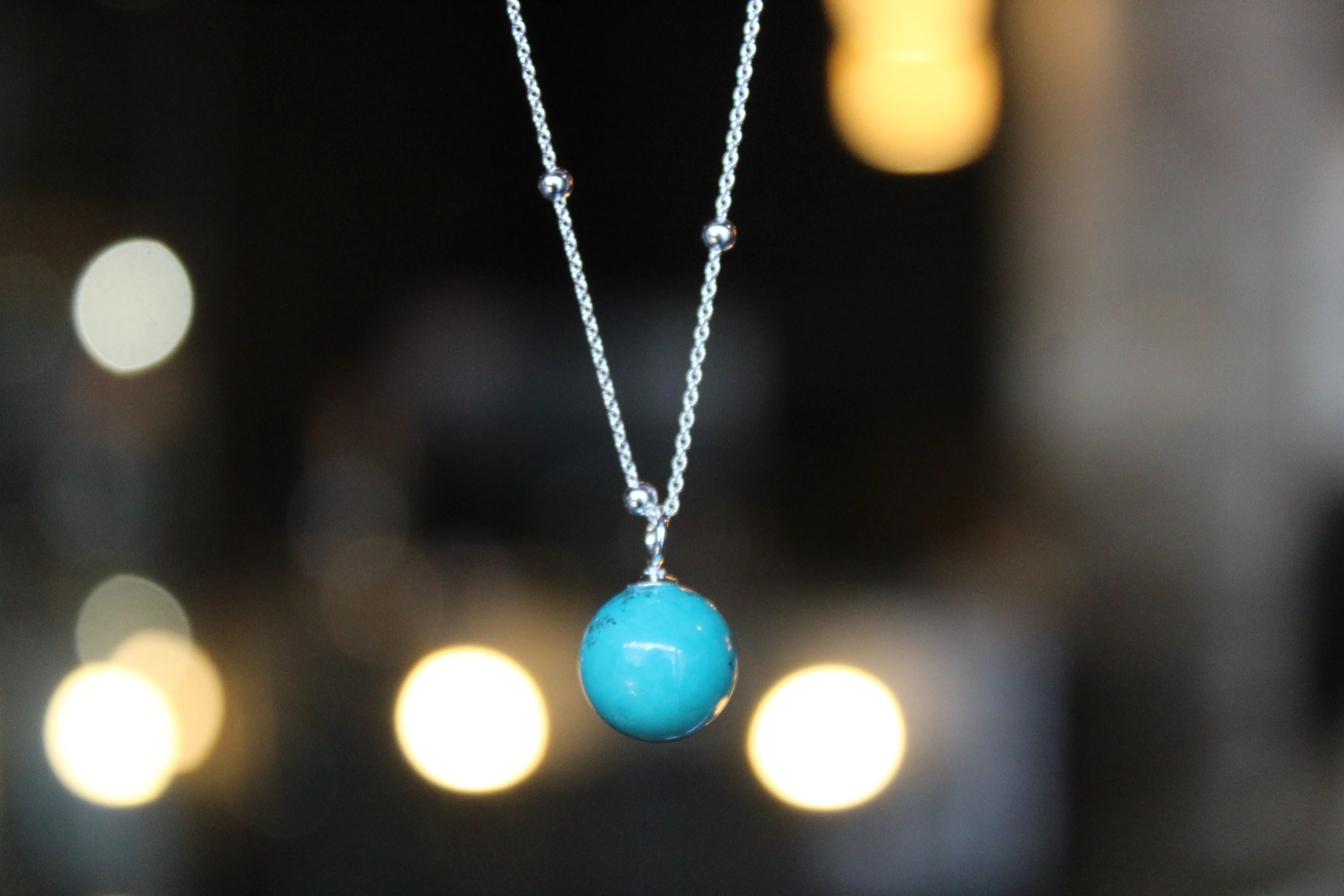 Turquoise Satellite Necklace - Swax Jewellery Barmouth