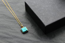 Load image into Gallery viewer, Turquoise Square Pendant with Rounded Corners
